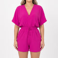 Arlisa - Casual Short-Sleeved V-Neck Summer Romper