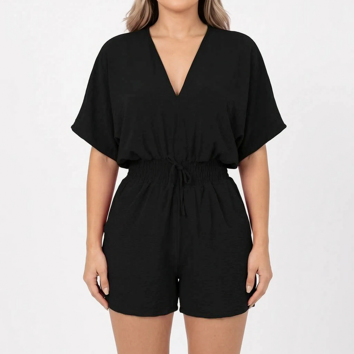 Arlisa - Casual Short-Sleeved V-Neck Summer Romper