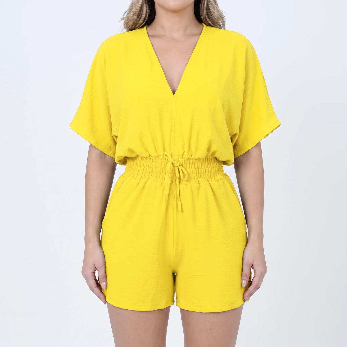Arlisa - Casual Short-Sleeved V-Neck Summer Romper