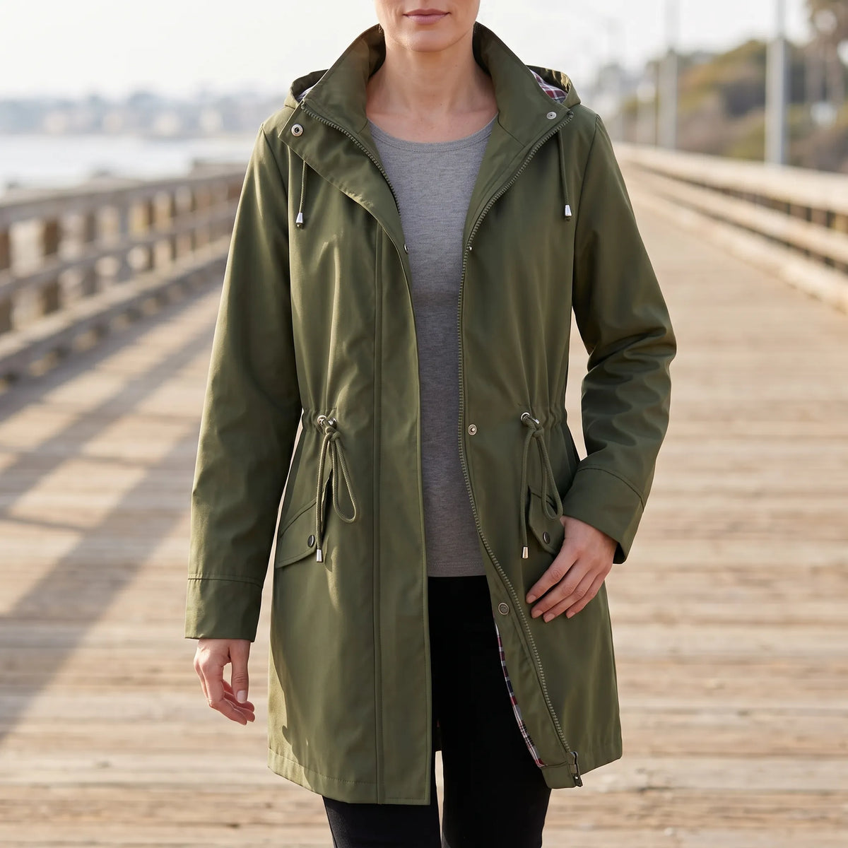 Auroven - Longline Hooded Transitional Jacket