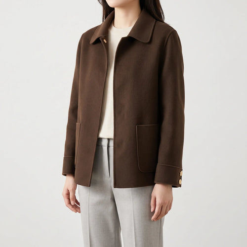 Avelis - Short Button-Front Coat