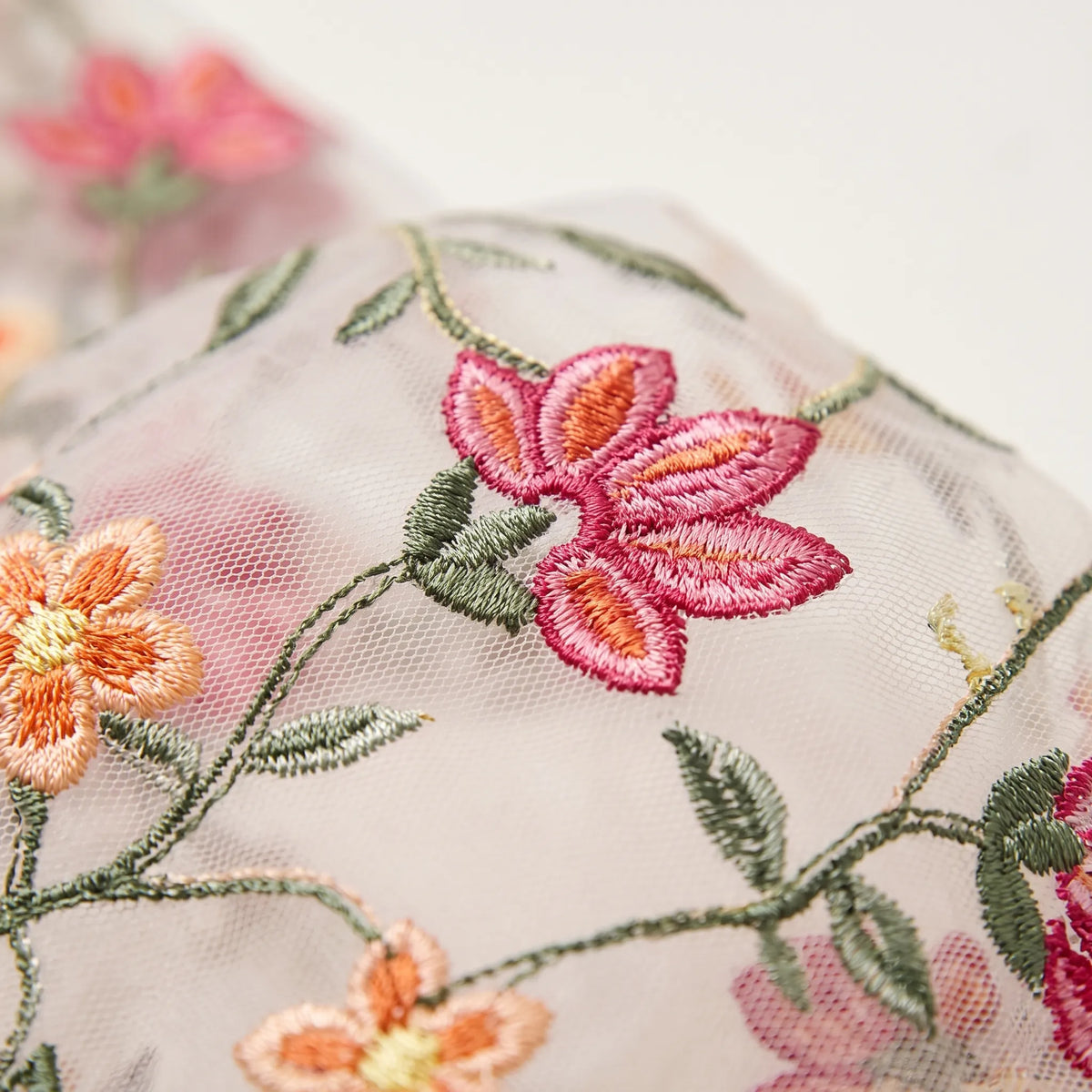 Fleurise - Embroidered Bishop Sleeve Shift Dress