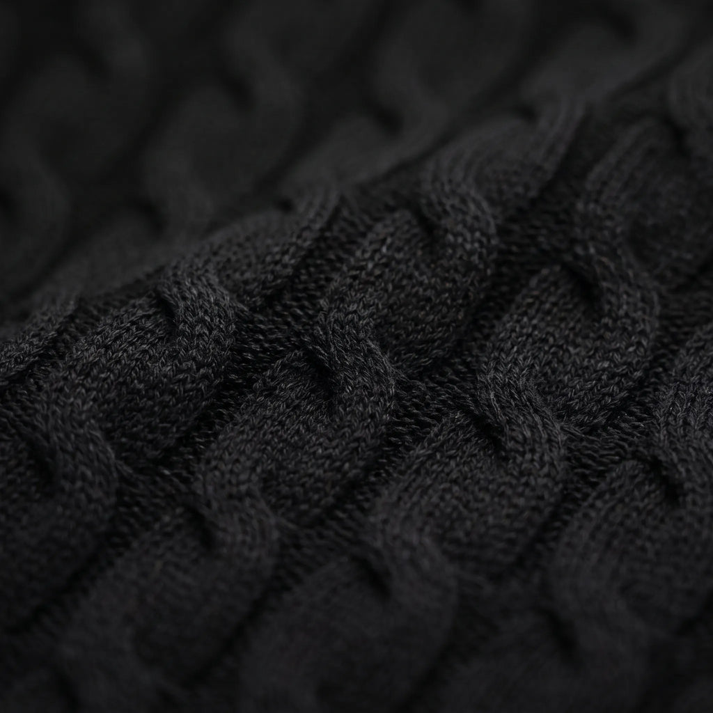 Knitare - Short-Sleeved Textured Henley Shirt