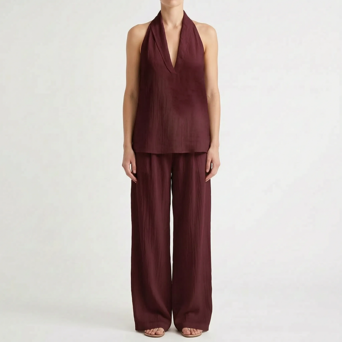 Novarix - Sleeveless Halter 2-Piece Set