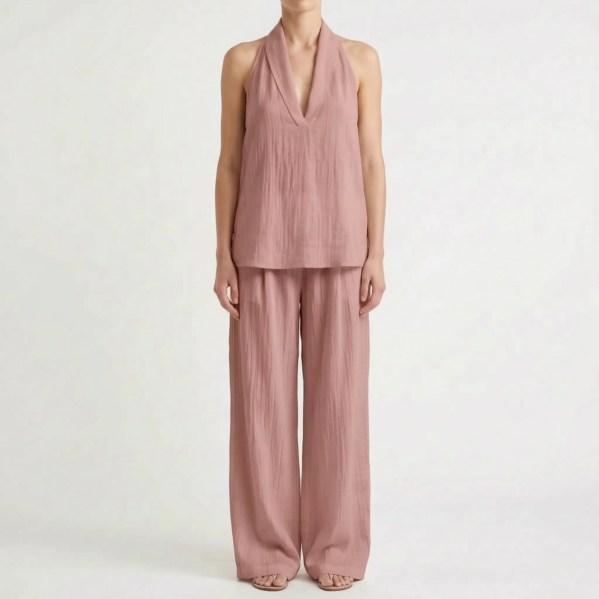 Novarix - Sleeveless Halter 2-Piece Set