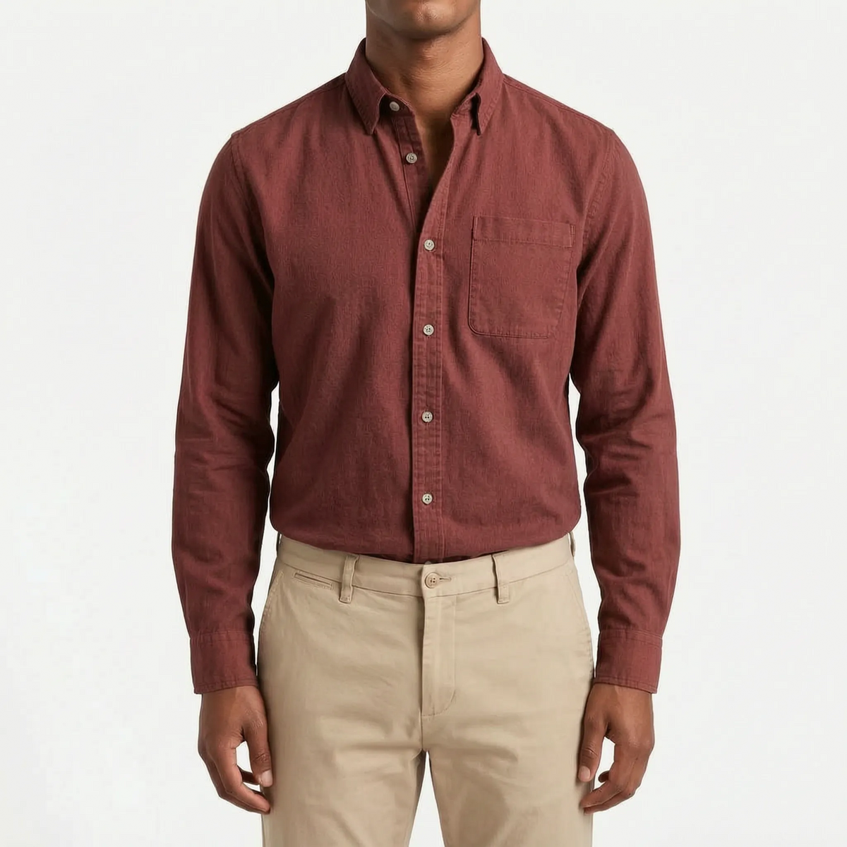 Rovent - Casual Long-Sleeved Button-Up Shirt