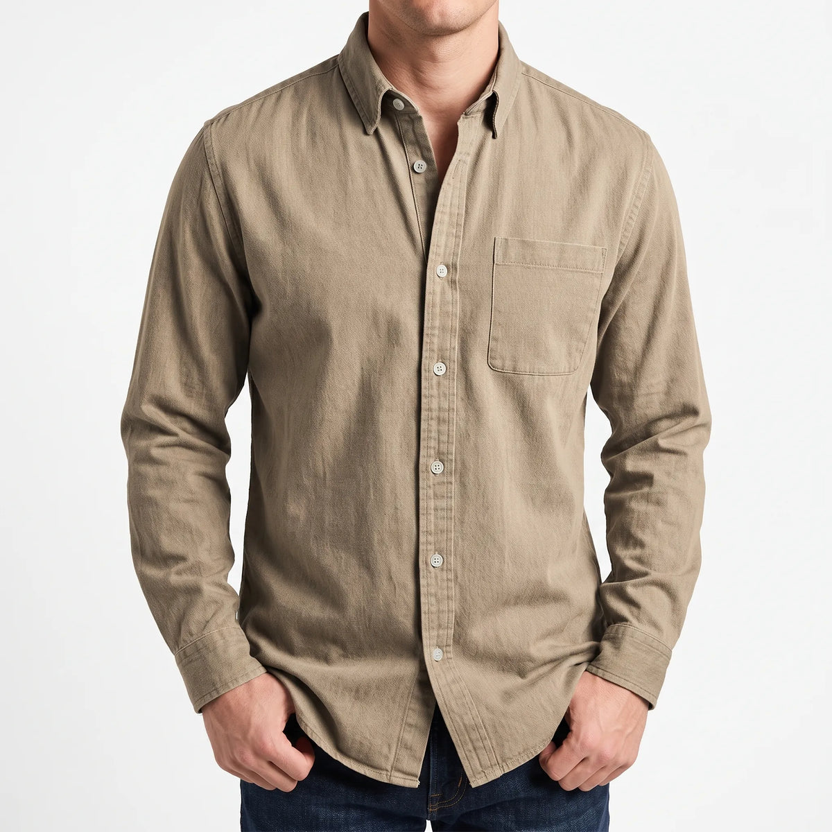 Rovent - Casual Long-Sleeved Button-Up Shirt