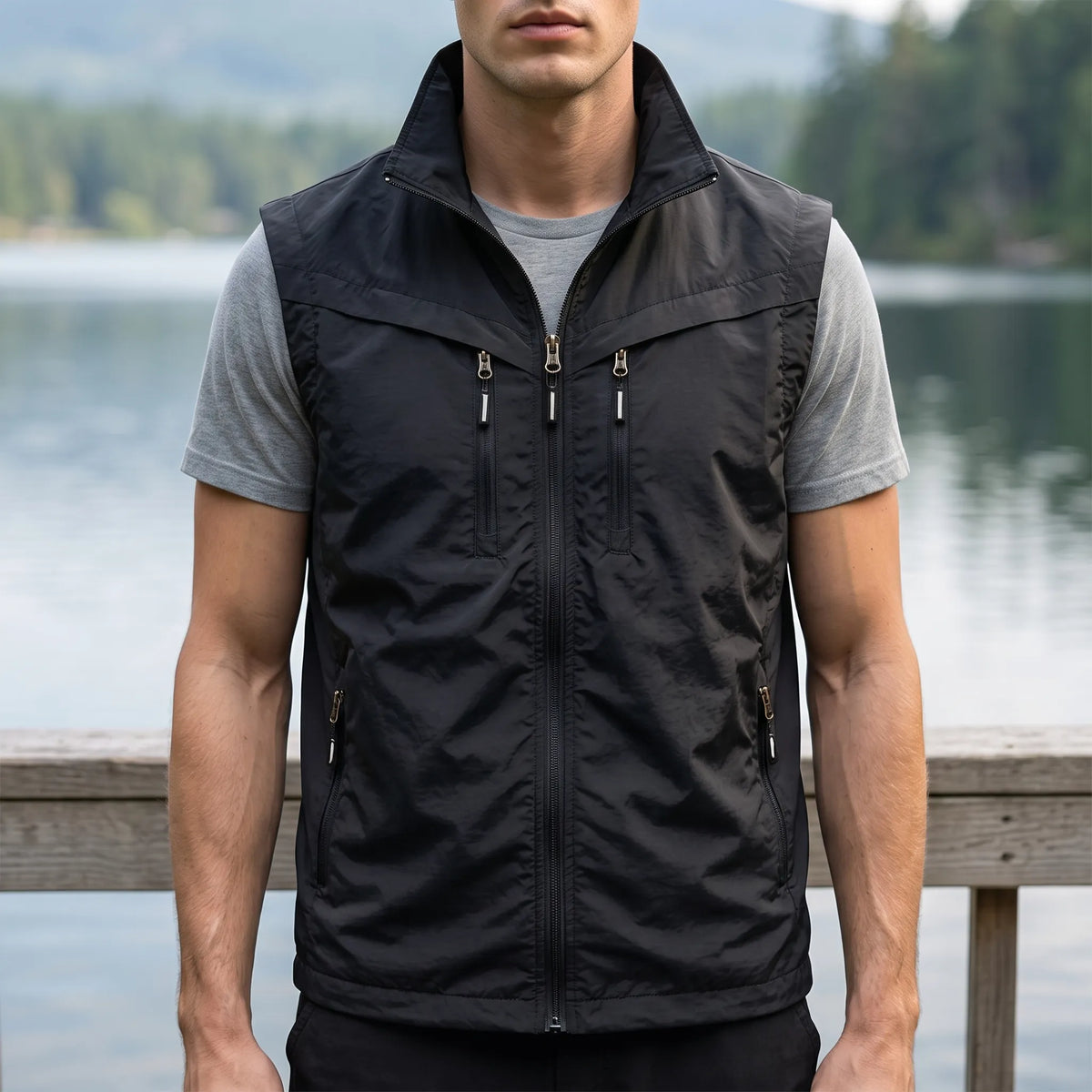 Trekvo - Men's Sleeveless Multi-Pocket Utility Vest