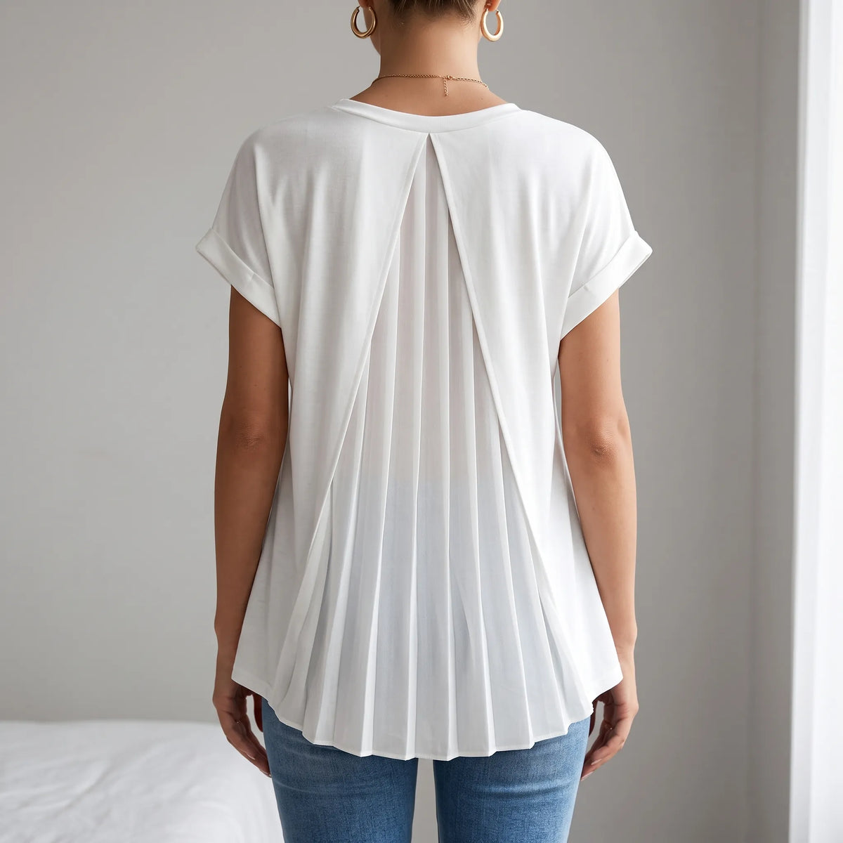 Vespin - Relaxed Fit Short-Sleeve Blouse